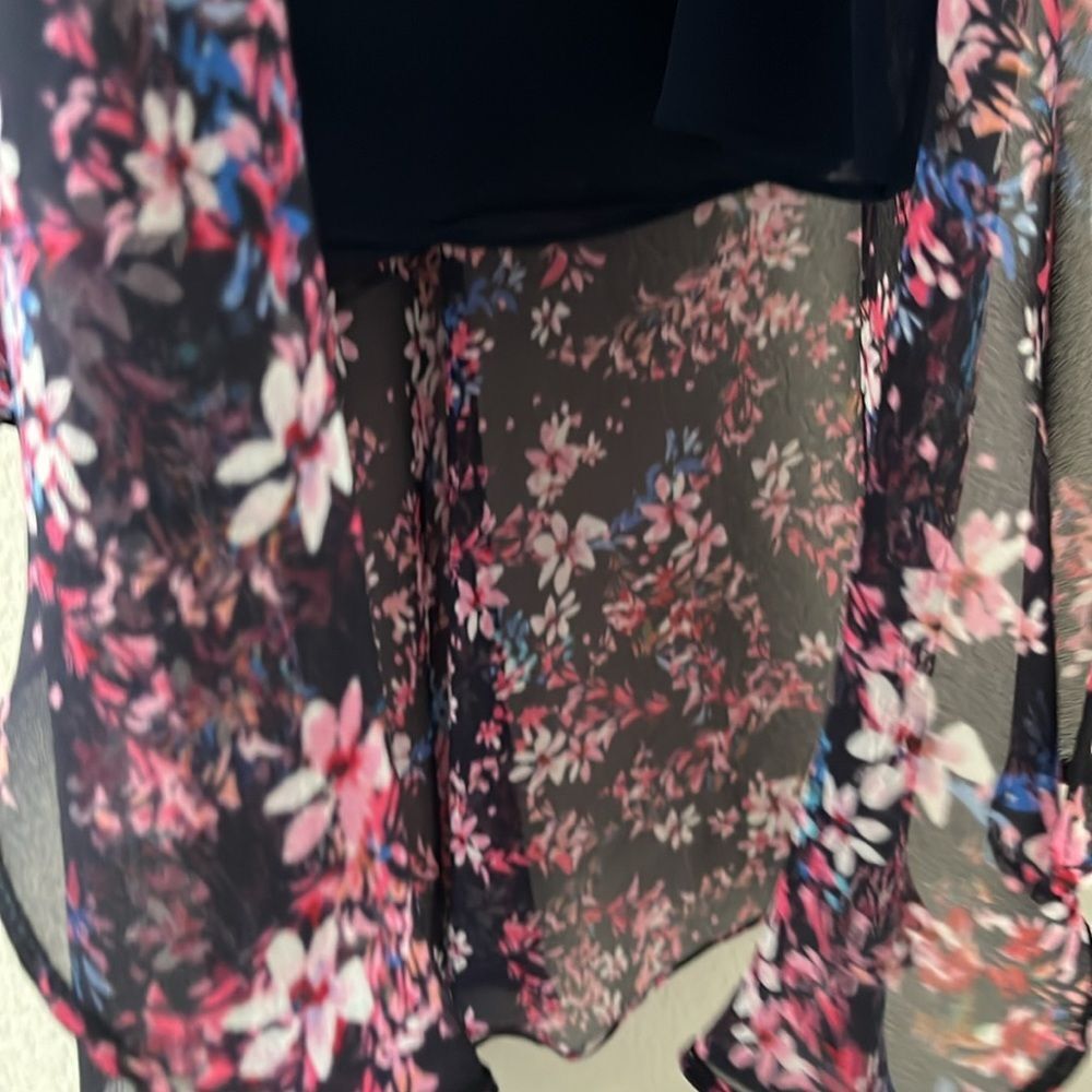 MISA Los Angeles Carmen Floral Navy Pink Ruffle Skirt, Size XS - Picture 5 of 11